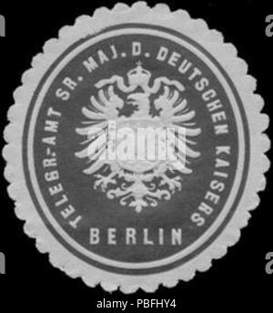 1531 Siegelmarke Telegraphen-Amt Soeur Maj des Deutschen Kaisers W0326044 Banque D'Images