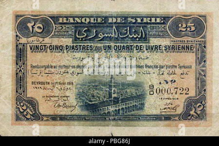 1592 25 piastres 1919 SYRIEN Banque D'Images