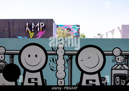 Art et Graffiti dans murs Wynwood Miami Banque D'Images