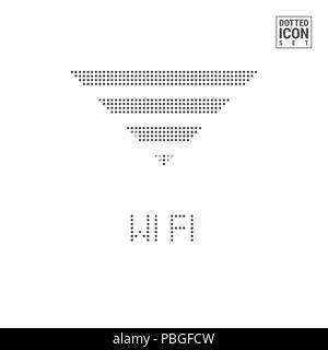 Une connexion Wi-Fi gratuite Point Motif Icône. L'icône Wi-Fi Notation isolé sur fond blanc. Illustration d'une connexion Wi-Fi gratuite. Arrière-plan de la bannière, certificat, d'affiches, Visi Banque D'Images