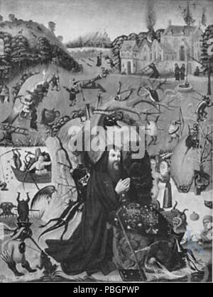 1605 Tentation de saint Antoine (suiveur de Bosch, Munich) Banque D'Images