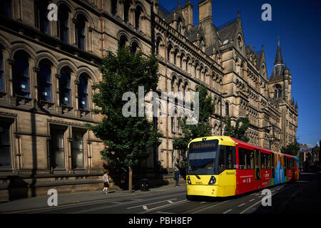 Architecte Alfred Waterhouse Manchester town hall le long de Princess Street Manchester City Centre Banque D'Images