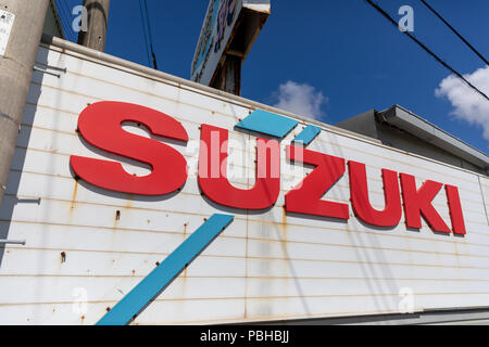 Suzuki signe sur un mur; Japon Banque D'Images