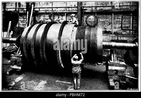 La turbine à vapeur, 1703 - 1911 Figure 20 - Roller une turbine à l'Turbinia Works Banque D'Images