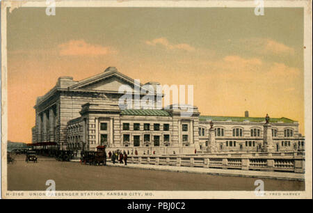 1790 passagers de l'Union Station, Kansas City, Mo. Fred Harvey série. Npar (22729) Banque D'Images