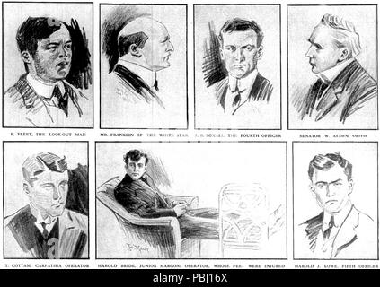 1795 Sénat enquête du Titanic témoins Banque D'Images