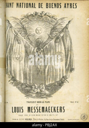 1803 Versión francesa del Himno argentino Banque D'Images