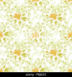 Motif floral transparent Illustration de Vecteur