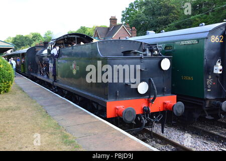 Un Q classe sur la locomotive de chemin de fer Bluebell Banque D'Images