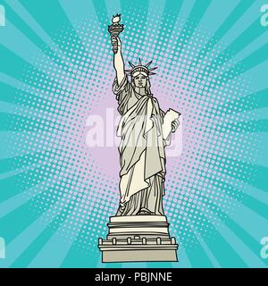 Statue de la liberté. New York nord Illustration de Vecteur