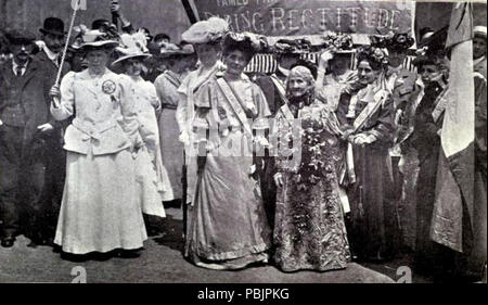 1867 Women's Sunday, chef de procession, Hyde Park, 21 juin 1908 Banque D'Images