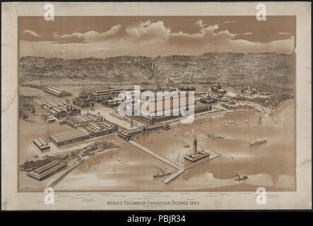 1871 World's Columbian Exposition de Chicago, 1893 (Bird's-eye view) RCAC2003670686 Banque D'Images