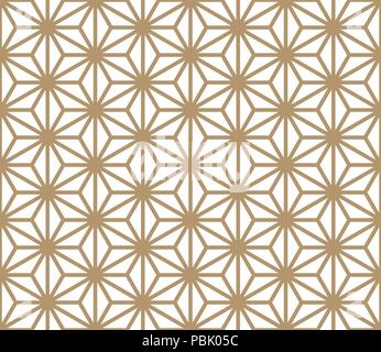 Un modèle basé sur l'ornement japonais Kumiko.or.grille hexagonale.lignes épaisses. Illustration de Vecteur