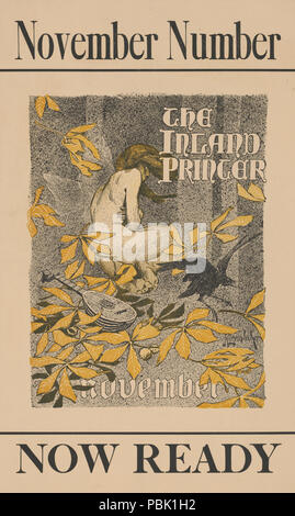. Anglais : Affiche pour un numéro de novembre du magazine de l'imprimante à l'intérieur des terres . Entre 1890 et 1900 804 Inland-Printer November-Leyendecker- Banque D'Images