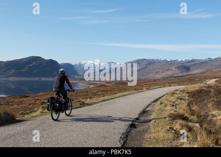 Randonnée sur la côte nord 500 tourer le long de Loch Eriboll Banque D'Images