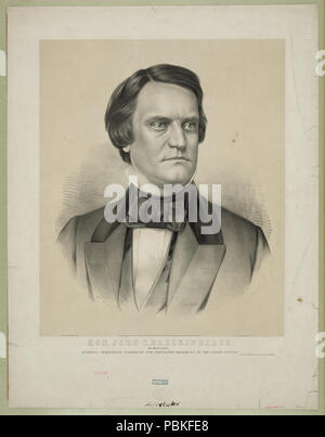 766 L'honorable John C. Breckinridge- du Kentucky, national candidat démocrate à la seizième Président des États-Unis RCAC2002695908 Banque D'Images