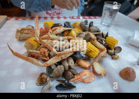 Seattle, Washington - 30 juin 2018 : Le Pot du crabe, fruits de mer Restaurant à Seattle Banque D'Images