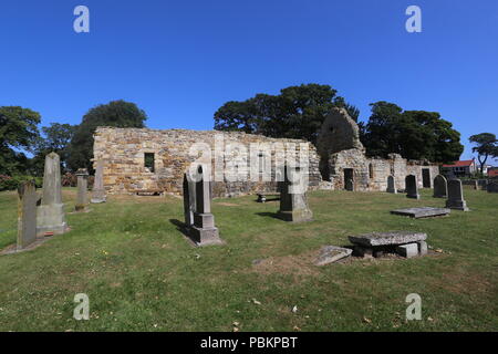 Ruine de St Andrew's Kirk Bouaye East Lothian Ecosse Juillet 2018 Banque D'Images