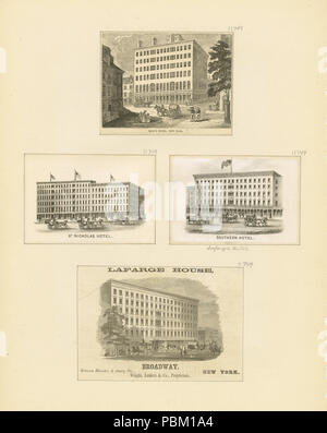 764 Hotel Holt, New York ; Hotel Saint Nicolas, le sud de l'hôtel ; Hôtel LaFarge (NYPL b13476047-423303) Banque D'Images