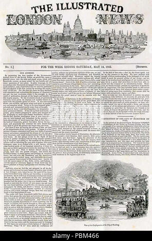 789 Illustrated London News - Première page - Première édition Banque D'Images