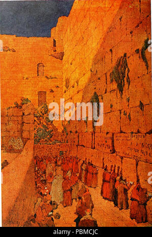 847 Jules Guérin. Les Lamentations- lieu de les Juifs, Jérusalem. 1910 Banque D'Images