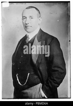 . Anglais : Karl Theodor Helfferich vers 1915 . vers 1915 854 Karl Theodor Helfferich vers 1915 Banque D'Images