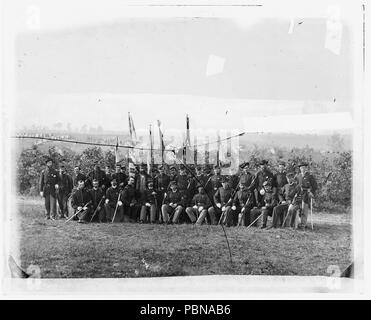 957 Le Lieutenant-colonel James J. Smith et dirigeants de 69e New York (Infanterie Brigade irlandaise) Banque D'Images