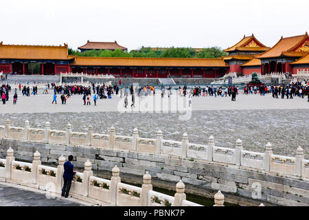 Cité Interdite, Musée du Palais, (Gugong),la Place Tiananmen, Beijing, République populaire de Chine, République populaire de Chine, Banque D'Images