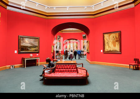 Edimbourg, Ecosse - Juillet 17, 2016 : Intérieur de la Scottish National Gallery, Édimbourg, Écosse. Il a été conçu par William Henry Playfair Banque D'Images