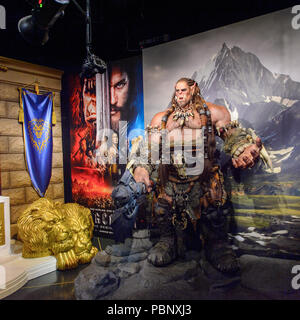 Londres, Angleterre - le 22 juillet 2016 : section Warcraft au musée de cire Madame Tussauds. C'est une attraction touristique majeure à Londres Banque D'Images