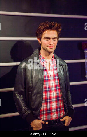 AMSTERDAM, Pays-Bas - 1 juin 2015 : Robert Pattinson, l'acteur, Madame Tussauds Museum à Amsterdam. Marie Tussaud est né comme Marie Grosholtz en 1 Banque D'Images