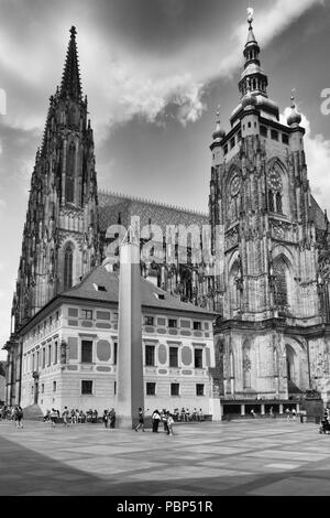 La cathédrale Saint-Guy au Château de Prague, Banque D'Images