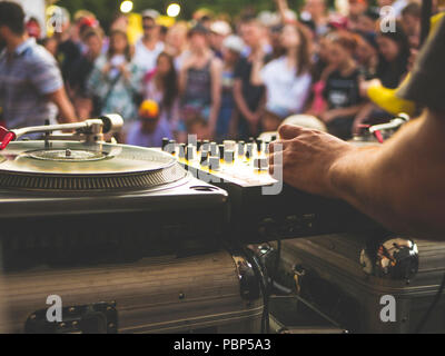 Réglage de la partie dj Banque D'Images