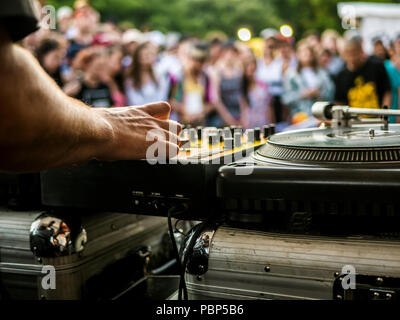 Réglage de la partie dj Banque D'Images