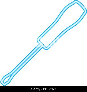 Réparation tournevis design néon vector illustration Illustration de Vecteur