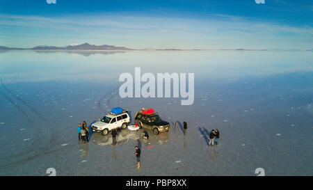 Voyageant à Uyuni le long de l'altiplano bolivien '' pour un voyage extraordinaire, du Chili à la Bolivie, une superbe intégrale le long de la Cordillère des Andes Banque D'Images