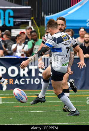 Lamport Stadium à Toronto, Ontario, Canada, le 28 juillet 2018. ANTHONY Thackeray de Featherstone Rovers lors de Toronto Wolfpack v Featherstone Rovers dans le championnat de Betfred. Credit : Touchlinepics/Alamy Live News Banque D'Images