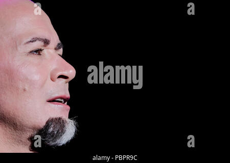 Cartagena, Espagne. 28 juillet, 2018. La musique britannique Band, The Human League, au cours de sa performance à la Mar de Musicas Festival. © ABEL F. ROS/Alamy Live News Banque D'Images