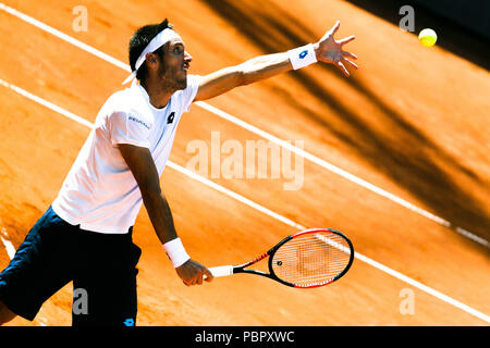 Hambourg, Allemagne, 29 juillet 2018 : Leonardo Mayer de l'Argentine au cours de la Tennis Open allemand à Hambourg Rothenbaum. Crédit : Frank Molter/Alamy live news Banque D'Images