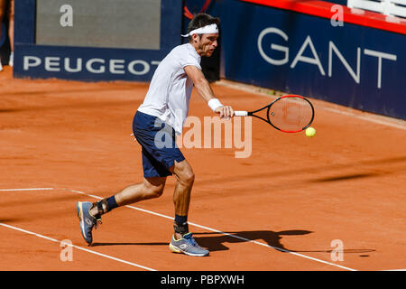 Hambourg, Allemagne, 29 juillet 2018 : Leonardo Mayer de l'Argentine au cours de la Tennis Open allemand à Hambourg Rothenbaum. Crédit : Frank Molter/Alamy live news Banque D'Images