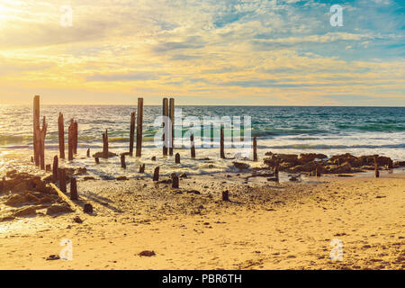 Vue sur la plage de Port Alan Jaume & Fils un jour, l'Australie du Sud Banque D'Images