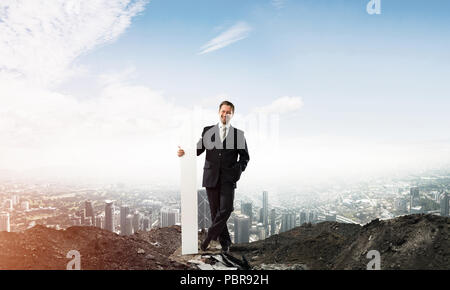 Image homme d'affaires de en ruines Banque D'Images