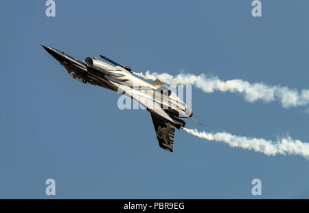 F-16A Fighting Falcon, 'Vador' le noir, Falcon 2, Aile de la composante aérienne belge, Banque D'Images