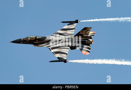 F-16A Fighting Falcon, 'Vador' le noir, Falcon 2, Aile de la composante aérienne belge, Banque D'Images