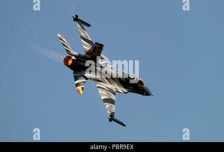 F-16A Fighting Falcon, 'Vador' le noir, Falcon 2, Aile de la composante aérienne belge, Banque D'Images