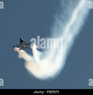 F-16A Fighting Falcon, 'Vador' le noir, Falcon 2, Aile de la composante aérienne belge, Banque D'Images