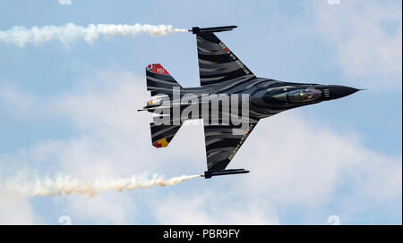 F-16A Fighting Falcon, 'Vador' le noir, Falcon 2, Aile de la composante aérienne belge, Banque D'Images