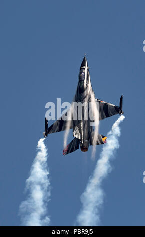 F-16A Fighting Falcon, 'Vador' le noir, Falcon 2, Aile de la composante aérienne belge, Banque D'Images