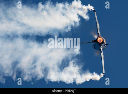 F-16A Fighting Falcon, 'Vador' le noir, Falcon 2, Aile de la composante aérienne belge, Banque D'Images