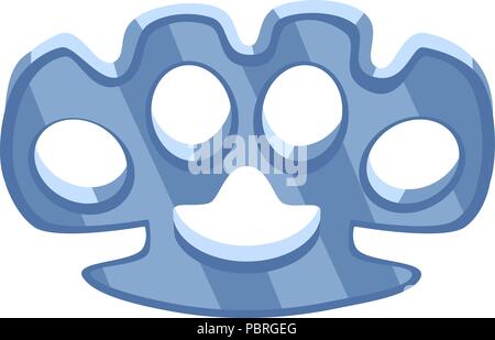 Cartoon vector icône brass knuckles Illustration de Vecteur